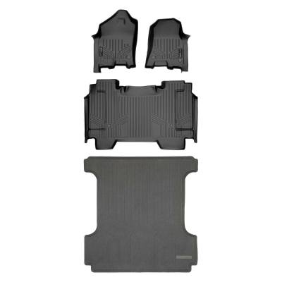 SMARTLINER - SMARTLINER SA0369/B0369/K0369 Front/Rear BLACK Floor Liners for Ram 1500 Crew