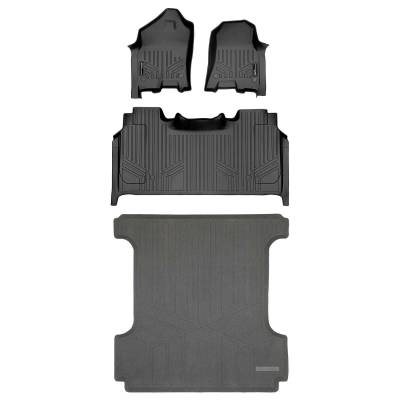SMARTLINER - SMARTLINER SA0369/B0374/K0369 Front/Rear BLACK Floor Liners for Ram 1500 Crew