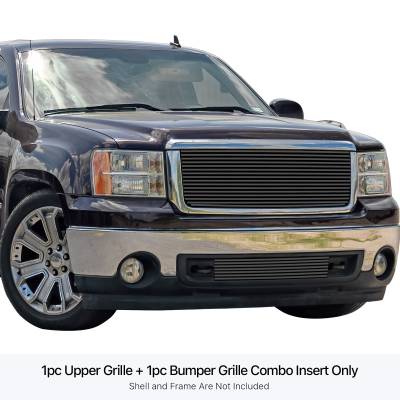 APS - APS Stainless Billet Grille Black 07-13 GMC Sierra 1500 GR07FAA81J
