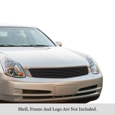 APS - APS Stainless Billet Grille Black for 03-04 G35 Sedan GR14HEF00J