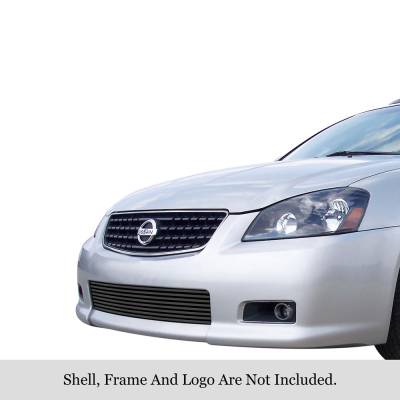 APS - APS Stainless Billet Bumper Grille Black for 05-06 Altima SER GR14FEB68J