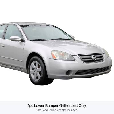 APS - APS Stainless Billet Bumper Grille Black for 02-04 Nissan Altima GR14FED07J