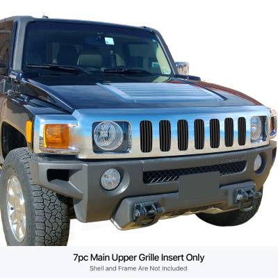 APS - APS Stainless Billet Grille Black 06-10 Hummer H3/H3T GR03FFD58J