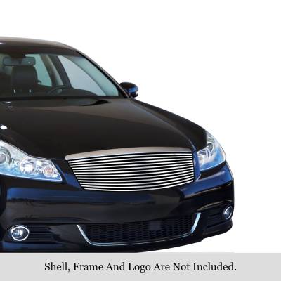 APS - APS GR14HFI57C Stainless Billet Grille-Brushed for 08-10 BMW M35/M45