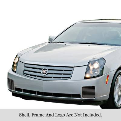 APS - APS Stainless Billet Fog Light Grilles Black 03-07 Cadillac CTS GR01FEH12J