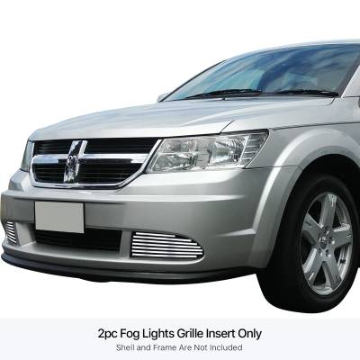 APS - APS Stainless Billet Fog Light Grilles-Polish GR04FFH78S