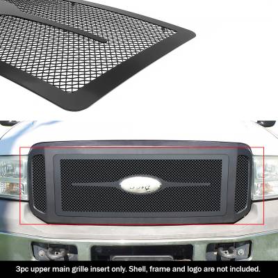 APS - APS Wire Mesh Grille Black 05-07 Super Duty/Excursion GR06GEA76H