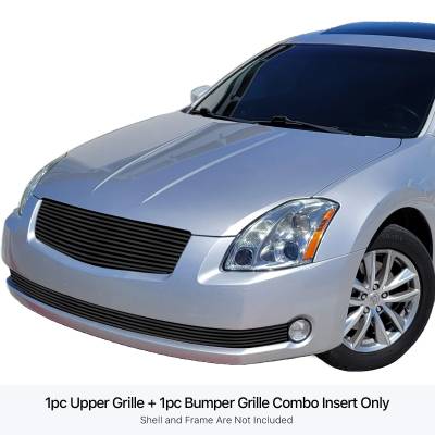 APS - APS Stainless Billet Grille Black for 04-06 Nissan Maxima GR14HGI81J