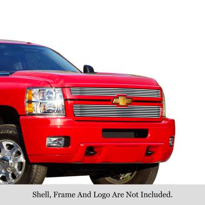 APS - APS Stainless Billet Grille-Polish 11-14 Silverado 2500/3500 GR03FFH31S
