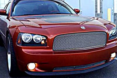 APS - APS Wire Mesh Grille-Polish for 05-10 Dodge Charger GR04GGH89T