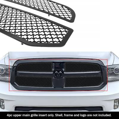 APS - APS Wire Mesh Grille Black for 13-18 Ram 1500 GR04GEI19K