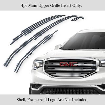 APS - APS Stainless Billet Grille-Polish 17-19 GMC Acadia GR07FFD15S