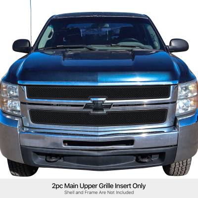APS - APS Wire Mesh Grille Black 07-10 Silverado 2500/3500 GR03GEG74H
