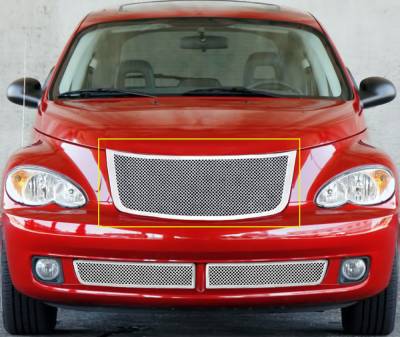 APS - APS Wire Mesh Grille-Polish for 06-10 Chrysler PT Cruiser GR18GFI04T