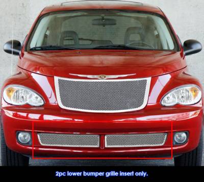 APS - APS Wire Mesh Bumper Grille-Polish for 06-10 Chrysler PT Cruiser GR18GFI05T
