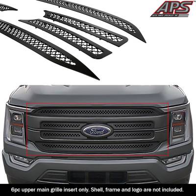APS - APS Wire Mesh Grille Black 21-23 Ford F150 Lariat GR06GEJ78K