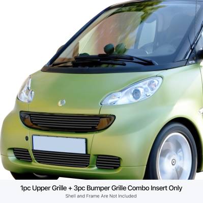 APS - APS Stainless Billet Grille Black for 08-12 Smart ForTwo GR26FFF01J