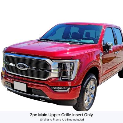 APS - APS Stainless Billet Grille Black 21-23 F150 King Ranch/Platinum GR06FEA95J