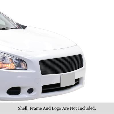 APS - APS GR14HEB18J Stainless Billet Grille Black for 09-14 Nissan Maxima