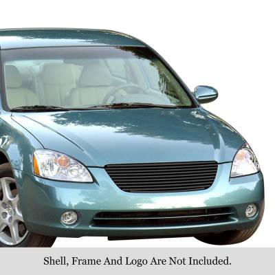 APS - APS Stainless Billet Grille Black for 02-04 Nissan Altima GR14HED06J