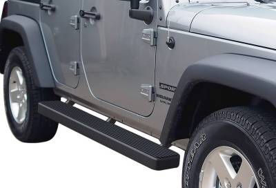 APS - APS IStep 6" Running Boards Black for 07-18 Wrangler JK 4DR IB10FAJ7B