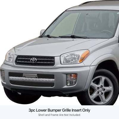 APS - APS Stainless Billet Bumper Grille Black for 01-03 Toyota RAV4 GR20FEE77J