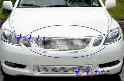 APS - APS Wire Mesh Grille-Polish for 05-07 Lexus GS-Series GR20GED53T