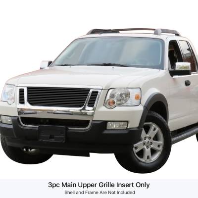 APS - APS Stainless Billet Grille Black 07-10 Explorer Sport Trac GR06FEE28J