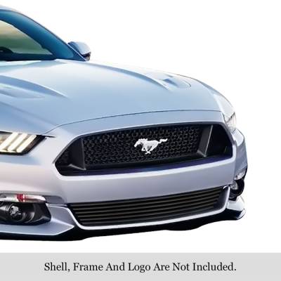 APS - APS Stainless Billet Bumper Grille Black 15-17 Ford Mustang GT GR06FFD05J