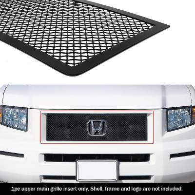 APS - APS Wire Mesh Grille Black 05-08 Honda Ridgeline GR08GGA14H
