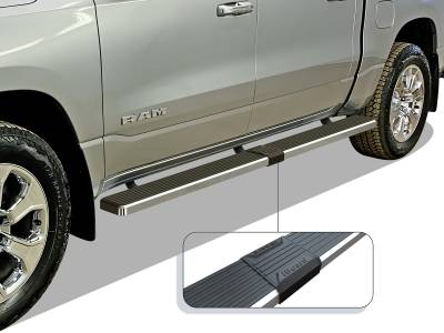 APS - APS IB04SBE8SC IStep W2W 6" Running Boards-Brushed for 19-25 Ram 1500 Crew