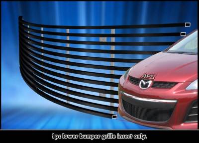 APS - APS Stainless Billet Bumper Grille Black 10-12 Mazda CX-7 GR13FFG72J