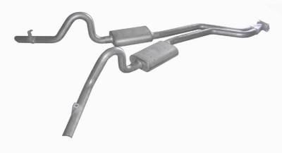 Pypes Performance Exhaust - Pypes SGG50T 2.5" Split Rear Dual Exit Cat Back Exhaust System for 78-88 G-Body