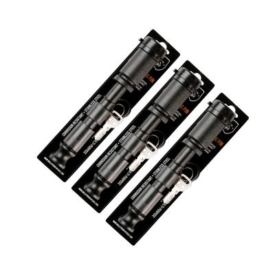 BulletProof Hitches - BulletProof BLACKBPLP3 3PC SET 5/8" Diameter Keyed Black Ops Locking Hitch Pin