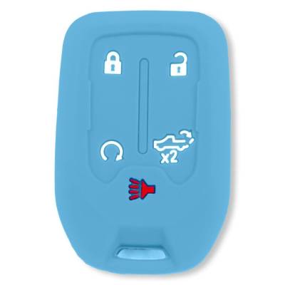Recon - Recon 264002GM1BB Silicone Key Fob Cover Baby Blue 19-21 Silverado/Sierra