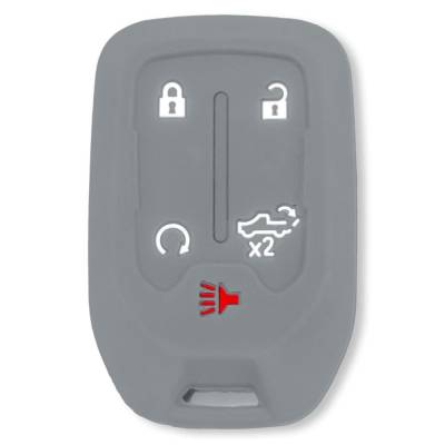 Recon - Recon 264002GM1GY Silicone Key Fob Cover Gray 19-21 Silverado/Sierra