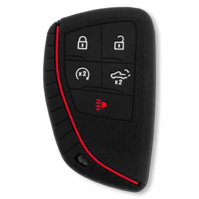 Recon - Recon 264002GM2BK Silicone Key Fob Cover Black 22-25 Silverado/Sierra