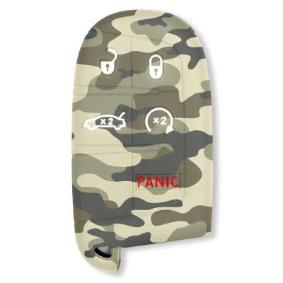 Recon - Recon 264002DG1GC Silicone Key Fob Cover Green Camo for 13-18 Ram Trucks