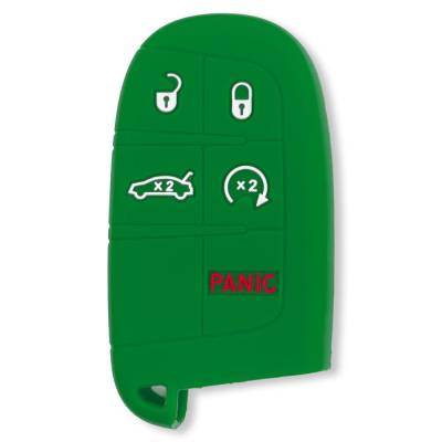 Recon - Recon 264002DG1GR Silicone Key Fob Cover Green for 13-18 Ram Trucks