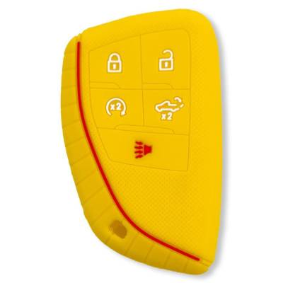 Recon - Recon 264002GM2YL Silicone Key Fob Cover Yellow 22-25 Silverado/Sierra