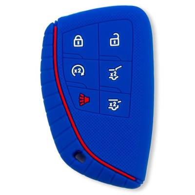 Recon - Recon 264002GM3BL Silicone Key Fob Cover Blue 21-25 Tahoe/Suburban/Yukon/XL