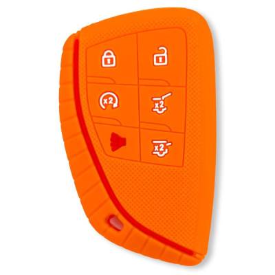 Recon - Recon 264002GM3OR Silicone Key Fob Cover Orange 21-25 Tahoe/Suburban/Yukon/XL