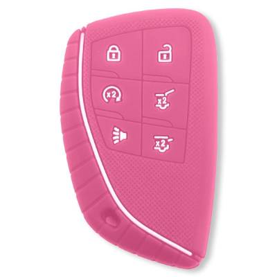 Recon - Recon 264002GM3PK Silicone Key Fob Cover Pink 21-25 Tahoe/Suburban/Yukon/XL