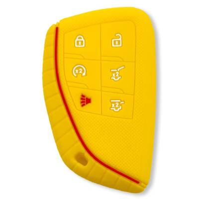 Recon - Recon 264002GM3YL Silicone Key Fob Cover Yellow 21-25 Tahoe/Suburban/Yukon/XL