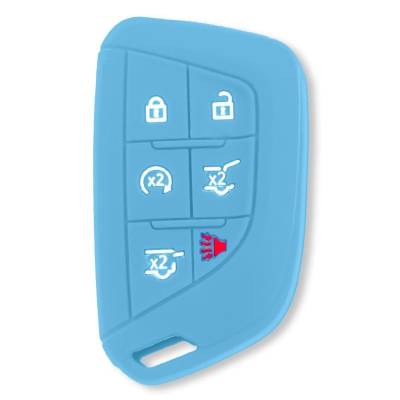 Recon - Recon 264002GM4BB Silicone Key Fob Cover Baby Blue 21-25 Escalade