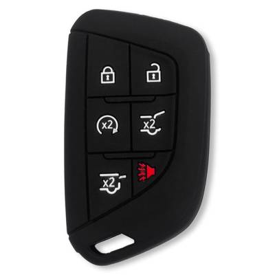 Recon - Recon 264002GM4BK Silicone Key Fob Cover Black 21-25 Escalade