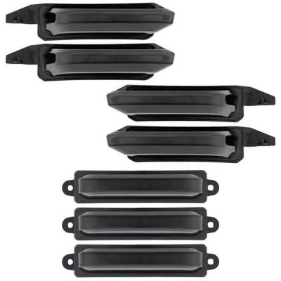 Recon - Recon 264339BK LED Fender/Grille Marker Light Kit Amber/Red 21-24 F150 Raptor