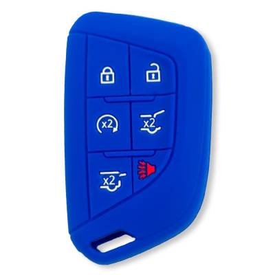 Recon - Recon 264002GM4BL Silicone Key Fob Cover Blue 21-25 Escalade