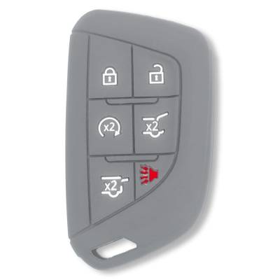 Recon - Recon 264002GM4GY Silicone Key Fob Cover Gray 21-25 Escalade