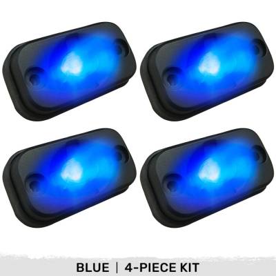 Recon - Recon 264515BL High Power LED Underbody Rock Light Kit Blue 4pc.
